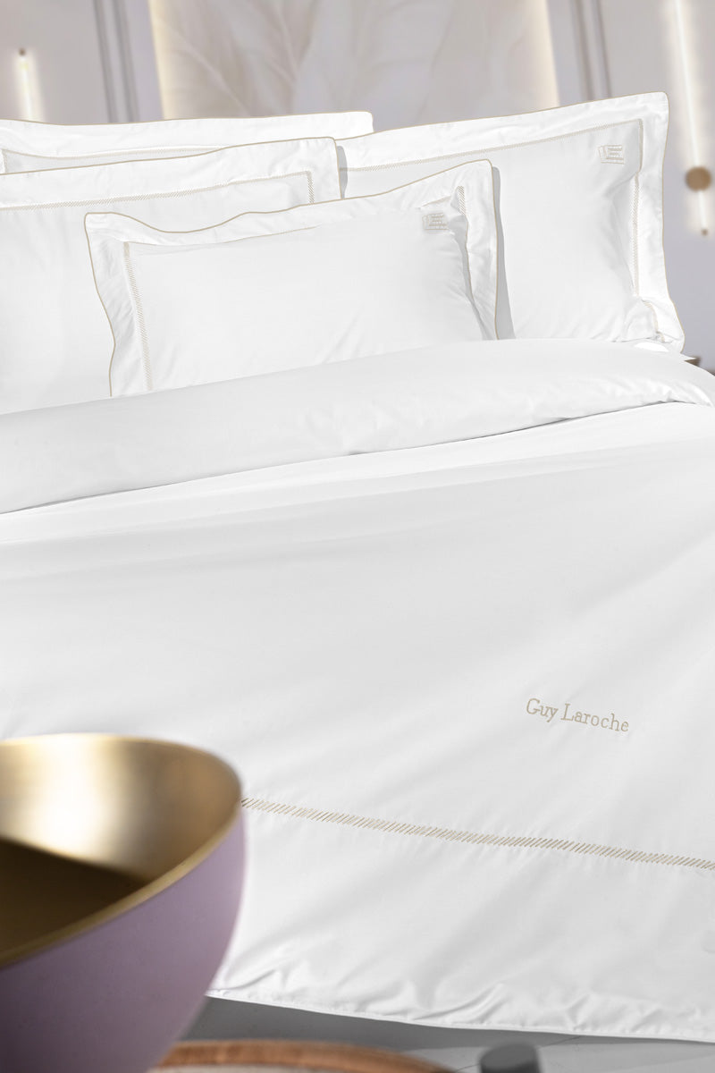 Bedsheet Set Elite White/Beige 270X280