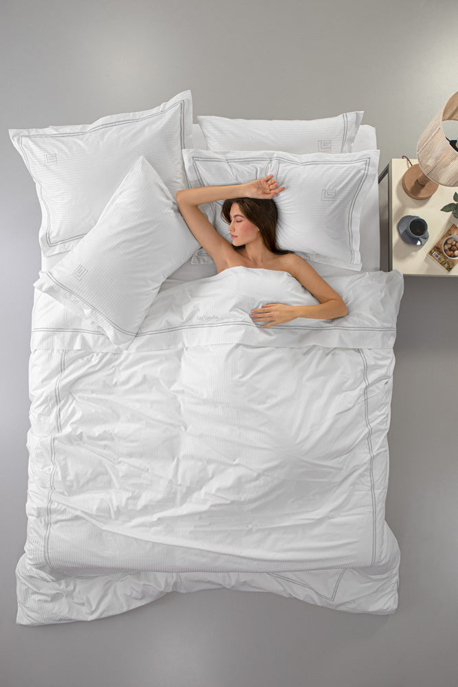 Bedsheet Set Nice White L. Silver 270X280