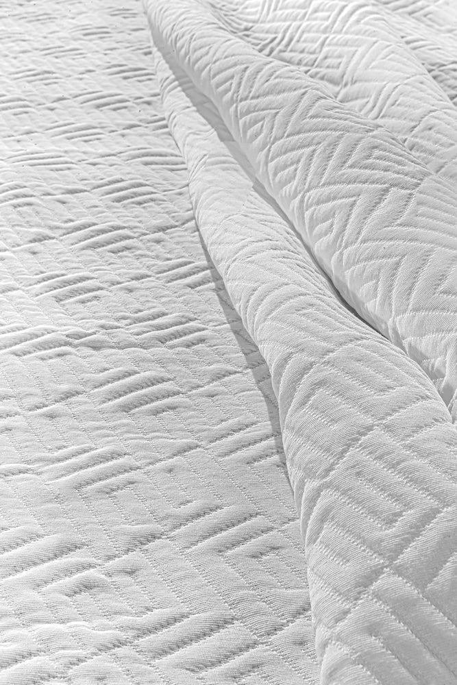 Bedspread Pattern White 245X260