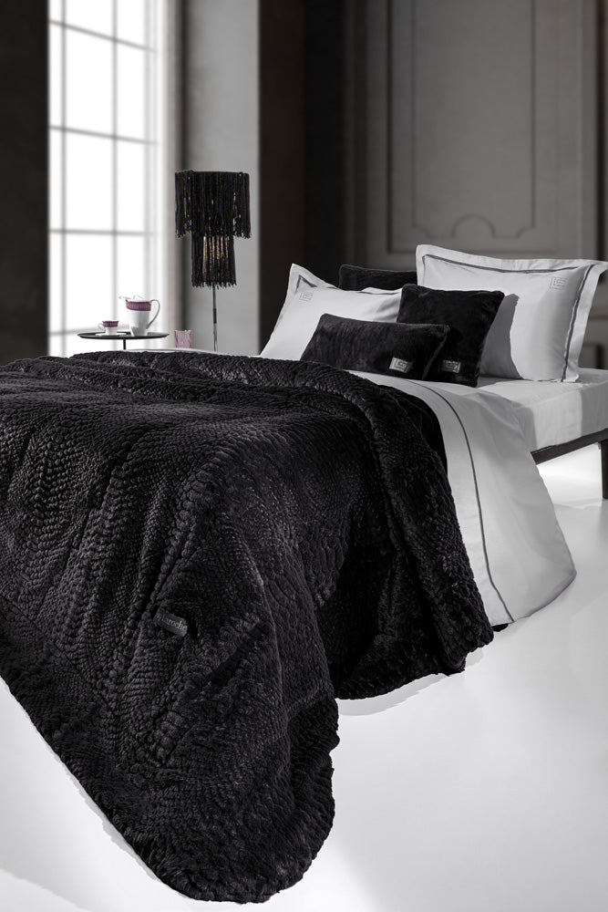 Κουβέρτα Crusty Black 220X240