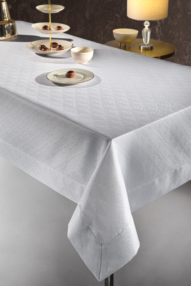 Tablecloth Motion SIlver 160X320