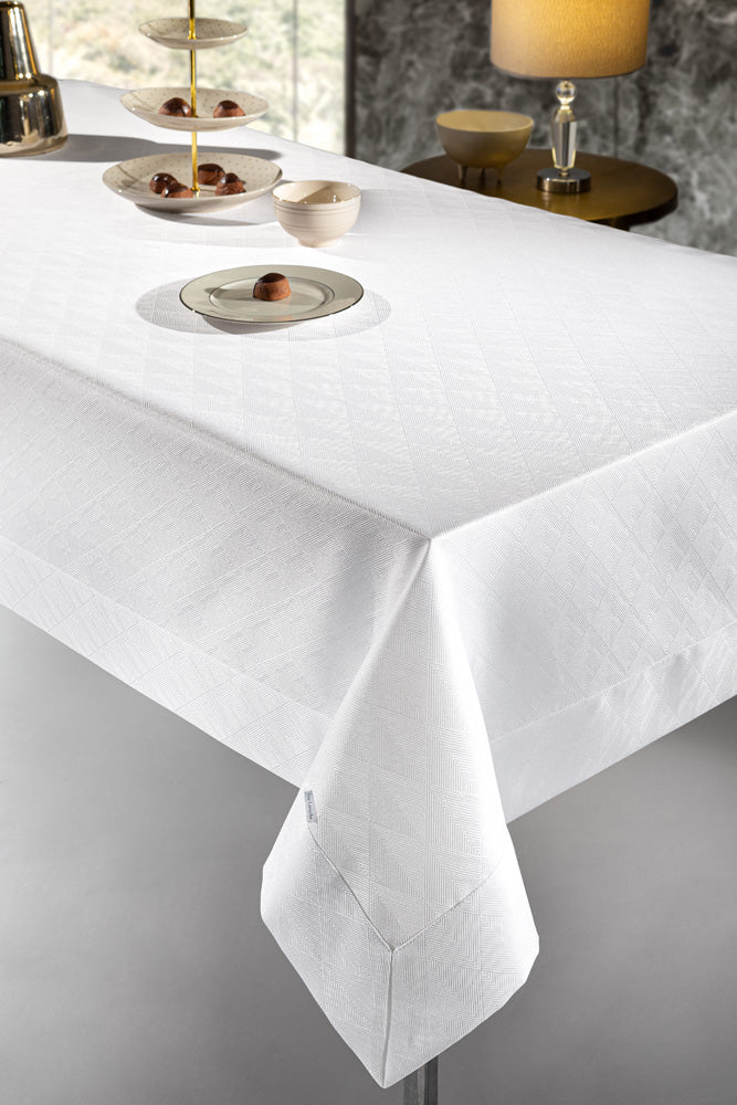 Tablecloth Motion White 160X320
