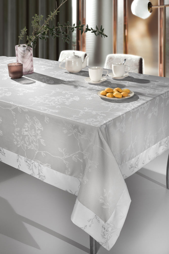 Tablecloth Campus Silver 160X320
