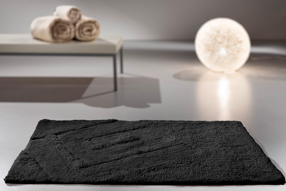 Bath Mat Trivia Black 55X85