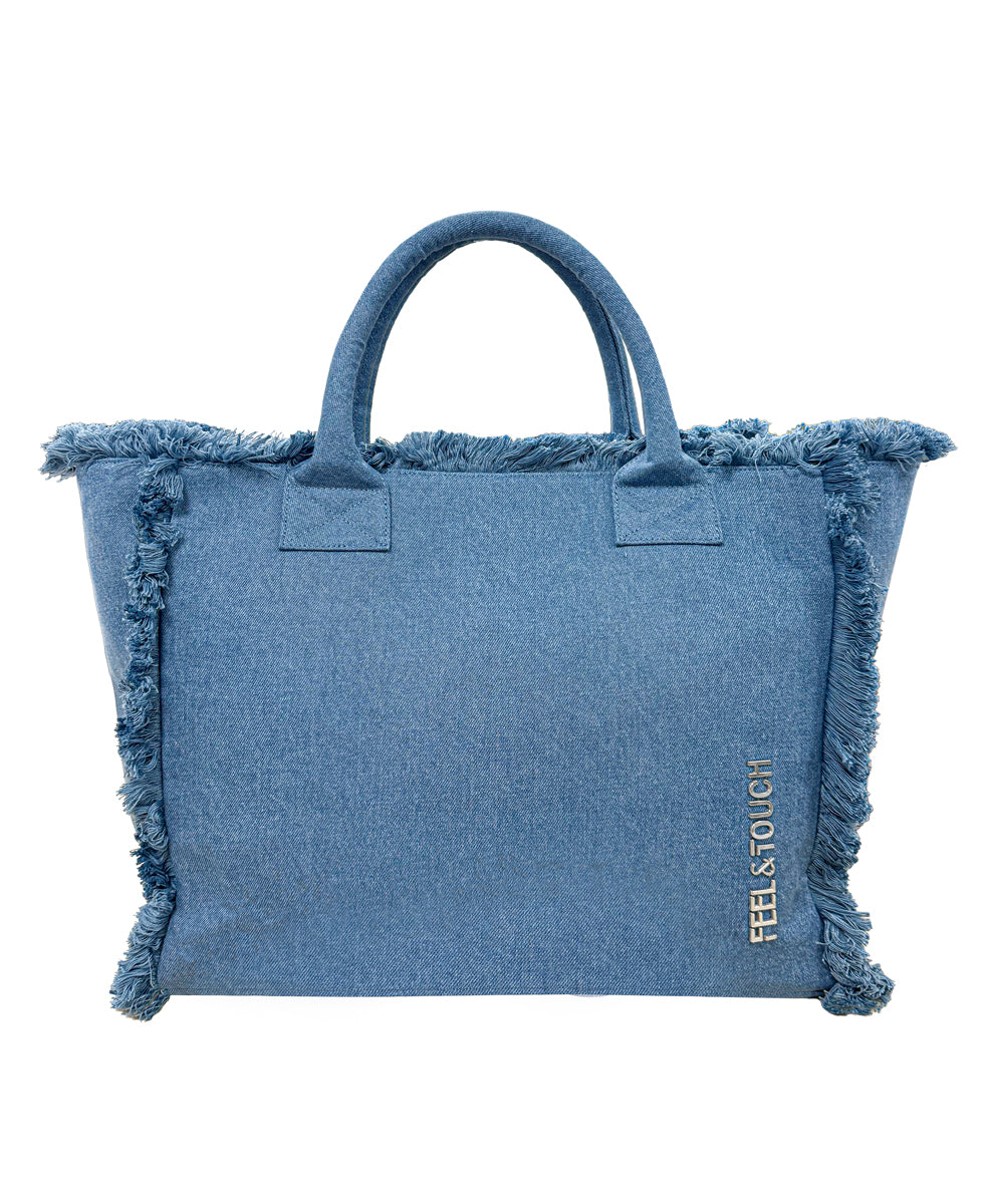 Caribbean Denim Shoulder Bag