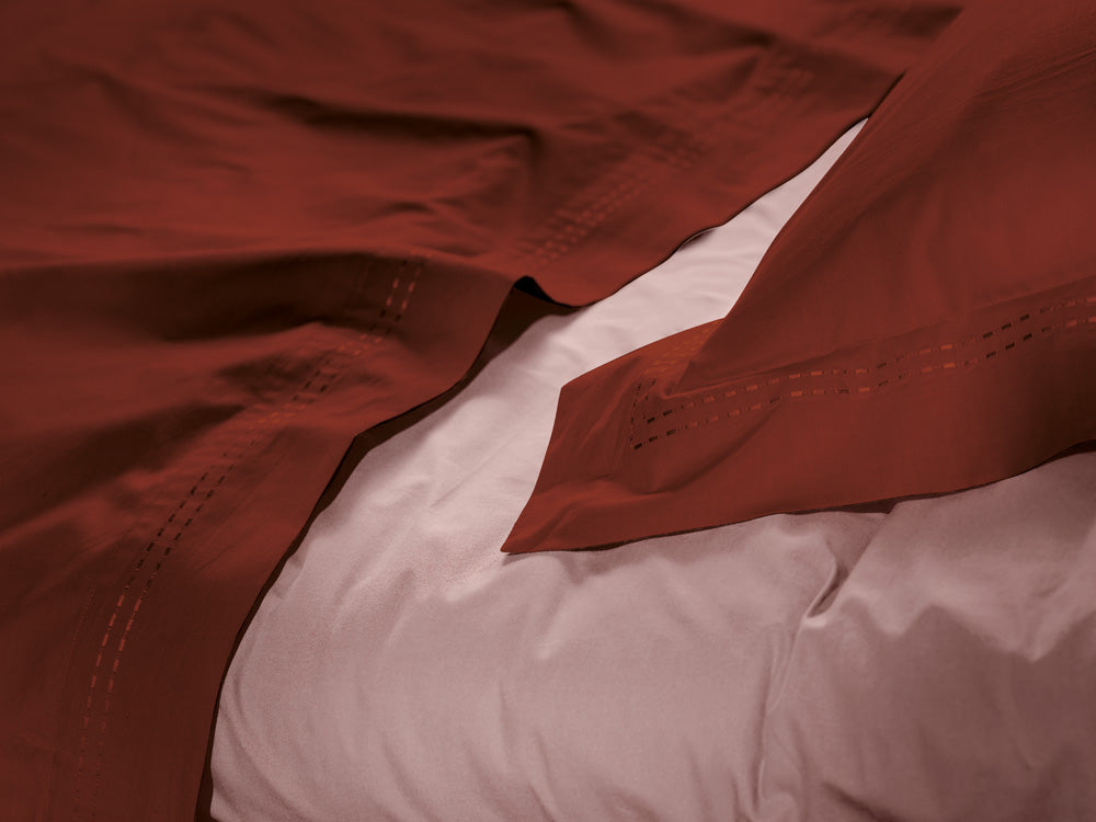 Pair of Pillowcases Easy Rosso