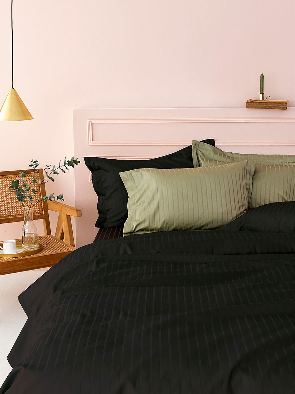 Bedsheet Set Sateen Riga Black 240X270