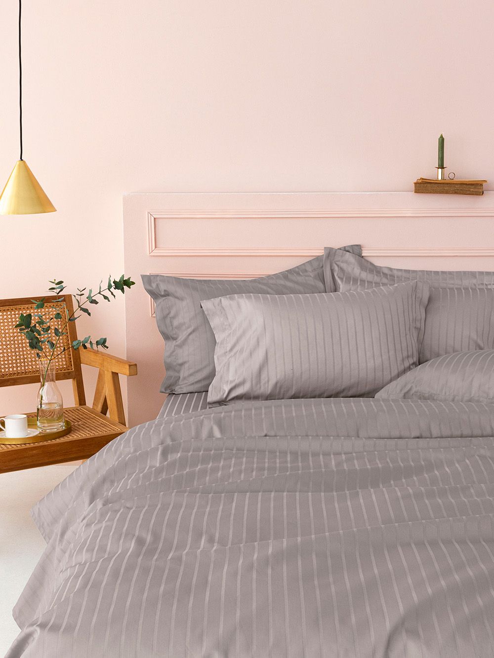 Bedsheet Set Sateen Riga Grey 240X270