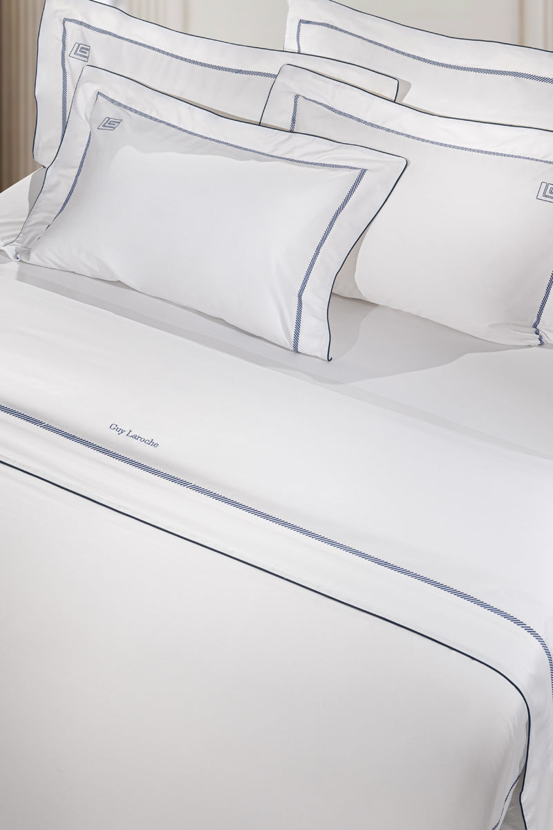 Quilt Cover Elite White/Marine 240X250