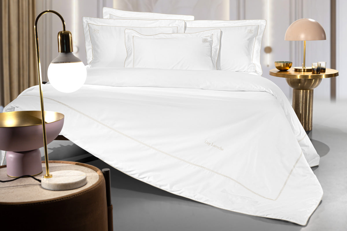 Quilt Cover Elite White/Beige 240X250