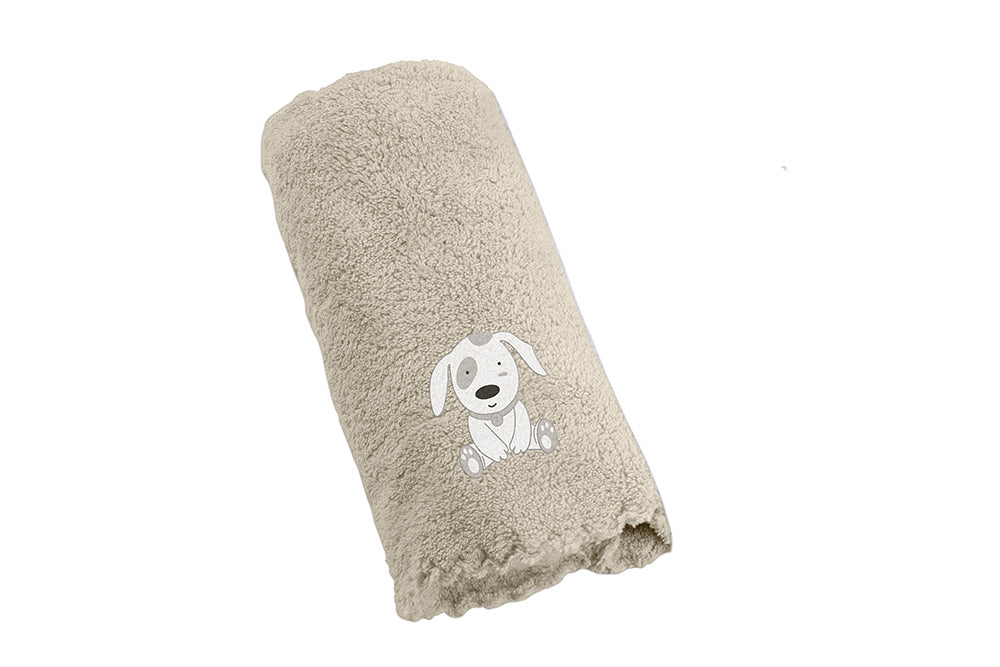 Baby Blanket Puppy Natural 100X140
