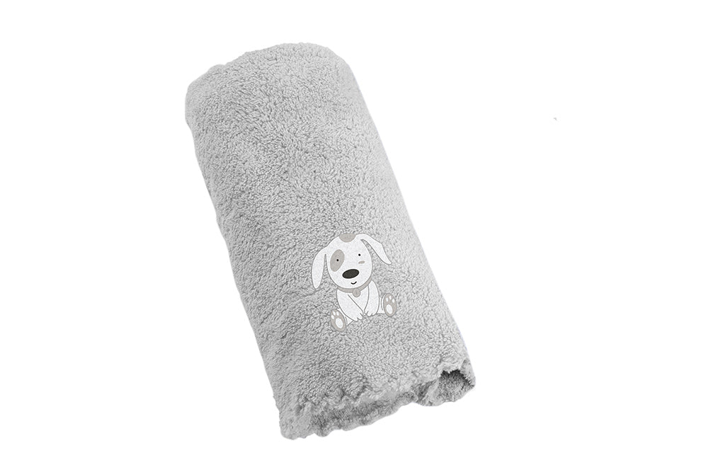 Baby Blanket Puppy Silver