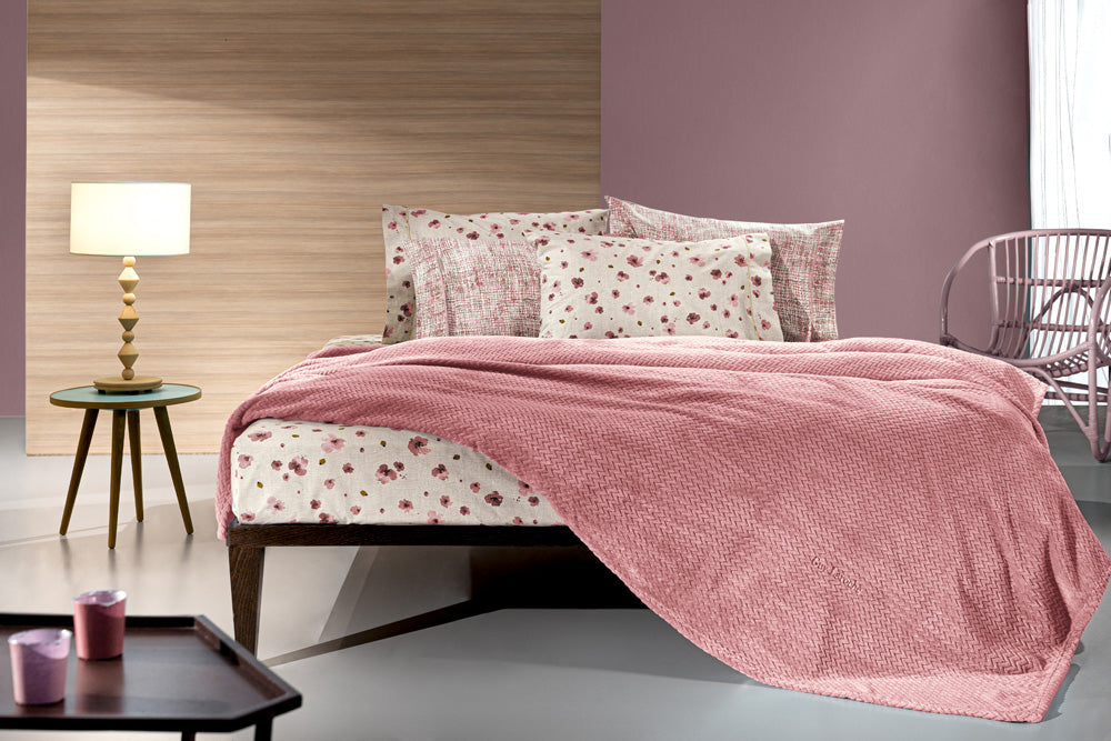 Blanket Rombus Coral 220X240