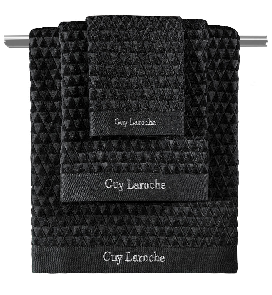 Set Of 3 Towels Tokyo Black
