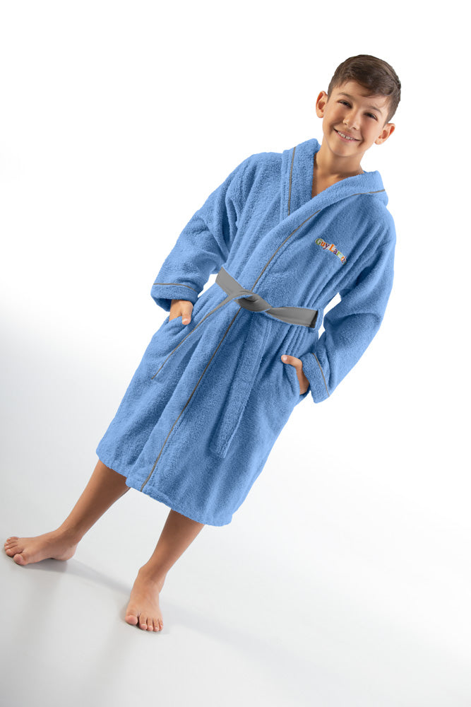 Kids Bathrobe Kiddies Blue 4-6