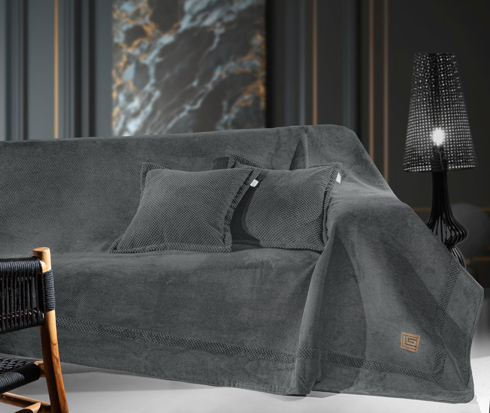 Sofa Throw Rubicon Anthracite 170X150