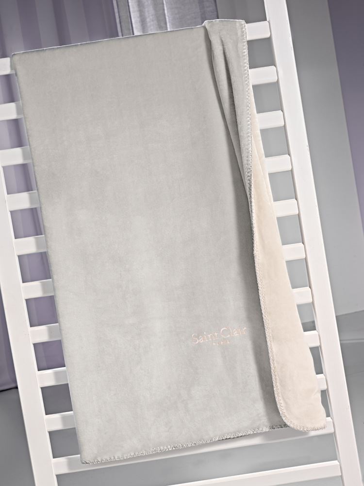 Baby Blanket Velvet Silver 100x140