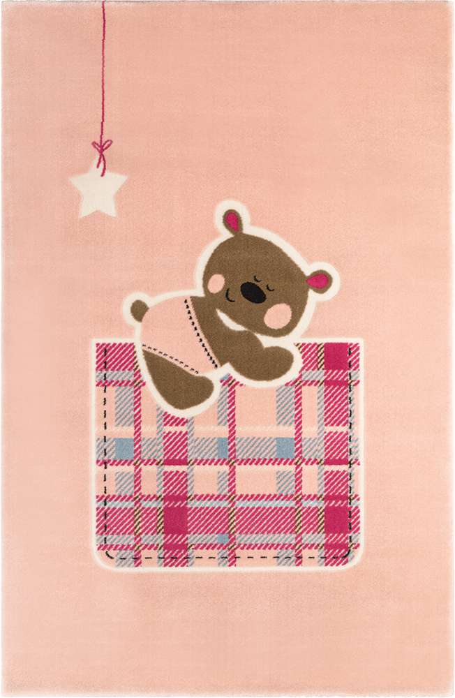 Kids Carpet Teddy Pink 115X175