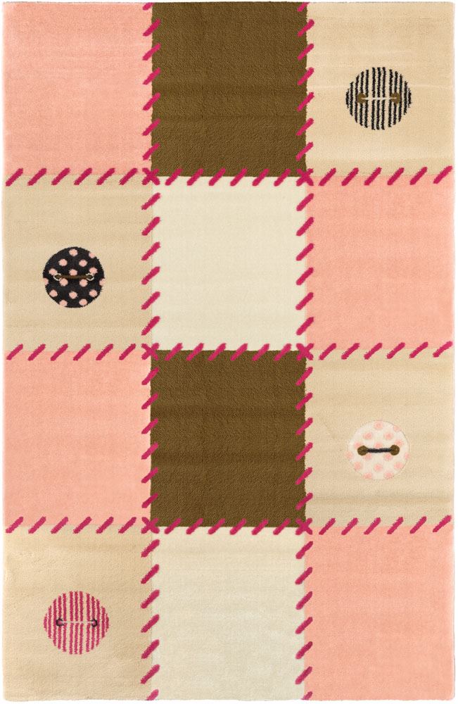 Kids Carpet Patchwork Pink 150X200