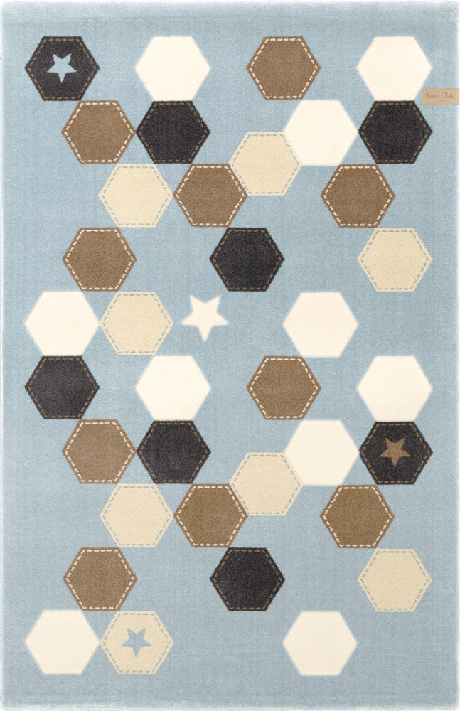 Παιδικό Χαλί Polygon Blue 115X175