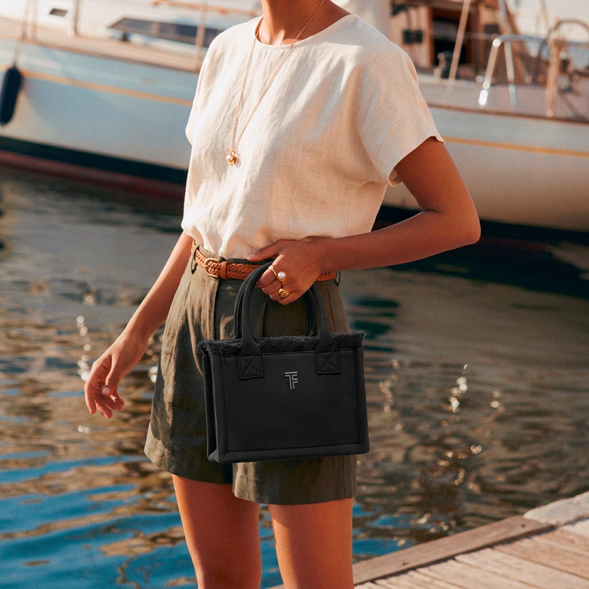 Mini Caribbean Black Handbag
