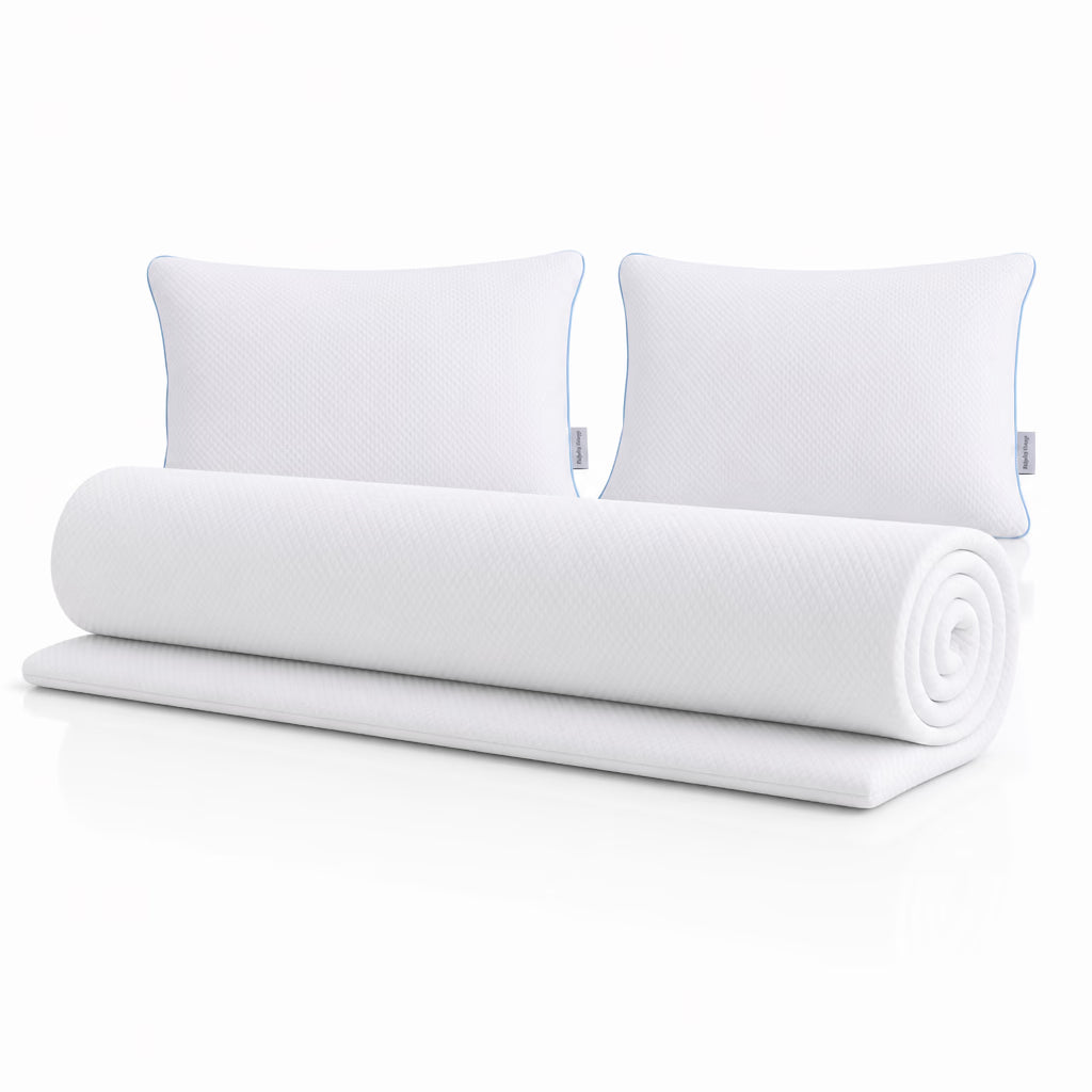 Dreamy Sleep Set Memory Foam Topper + 2 Pillows